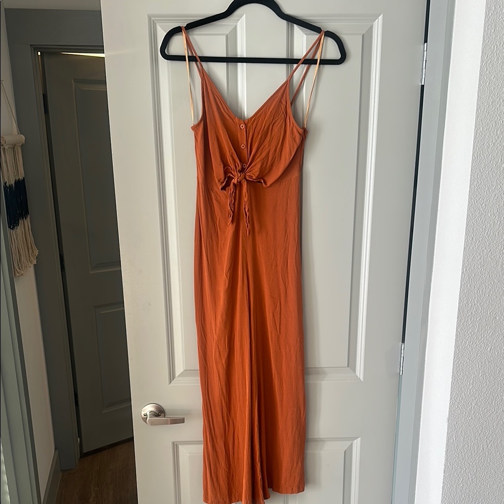 Elegant Orange Spaghetti Strap jumpsuit - UT / Longhorns